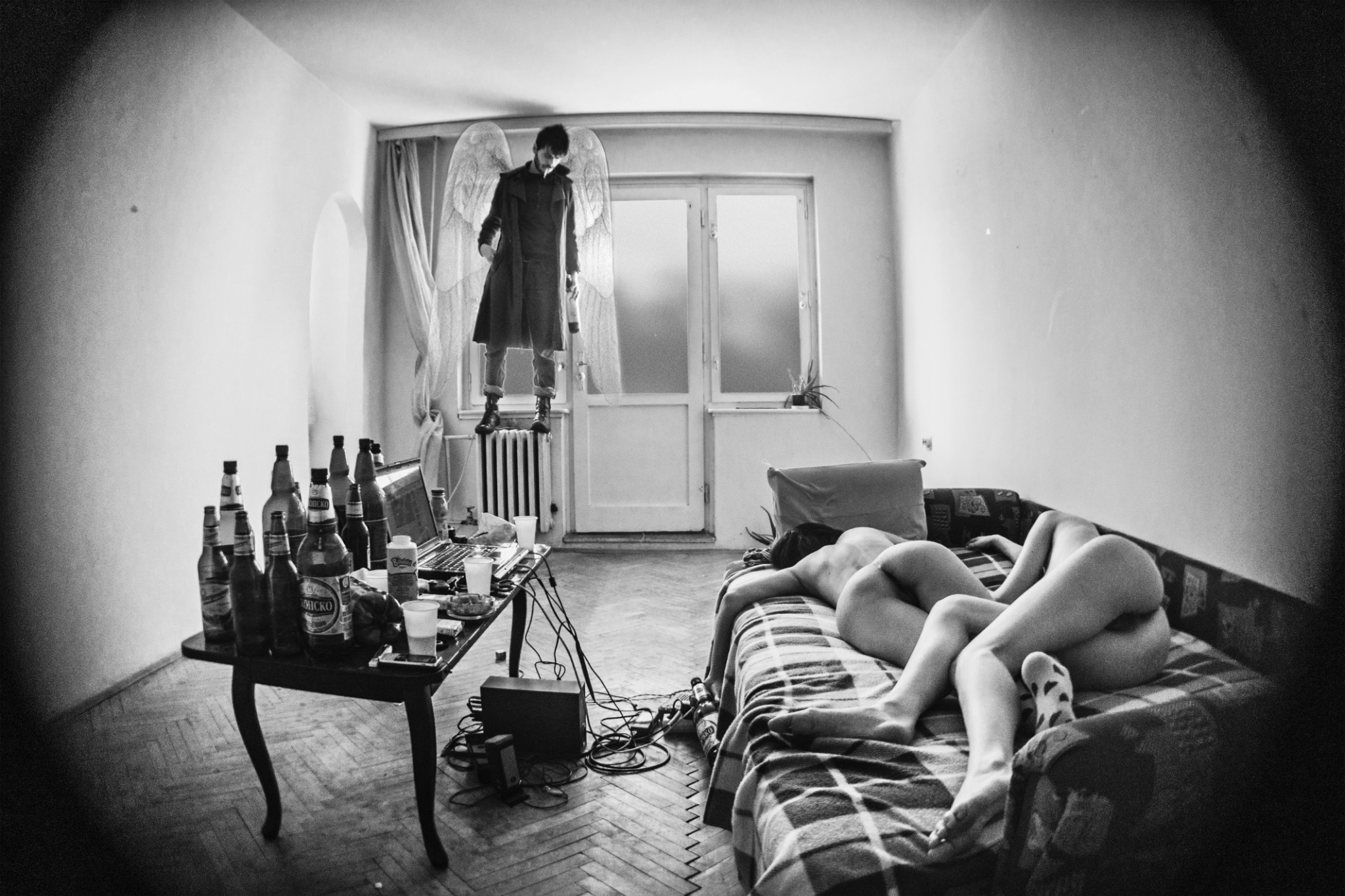 ZEWLEAN photographic work — black and white interior scene